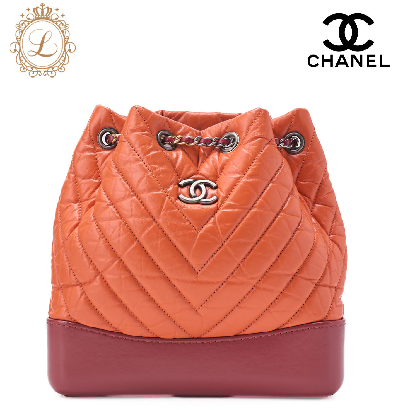 CHANEL Chain Backpack Matlasse Gabriel de Chanel Silver�~ Gold Fittings Women's [Used] [Free Shipping]