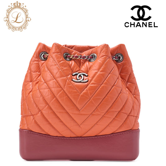 CHANEL Chain Backpack Matlasse Gabriel de Chanel Silver�~ Gold Fittings Women's [Used] [Free Shipping]