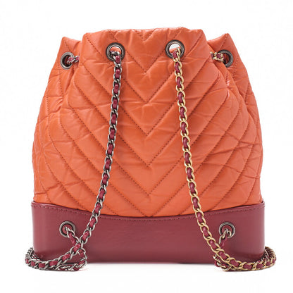 CHANEL Chain Backpack Matlasse Gabriel de Chanel Silver�~ Gold Fittings Women's [Used] [Free Shipping]