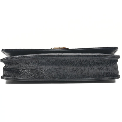 CHANEL Boy Chanel Matrasse Chain Wallet Caviar Skin Dark Navy (Gold Fittings) Women's Wallet Folding Wallet Women's Wallet [Used] [Free Shipping]