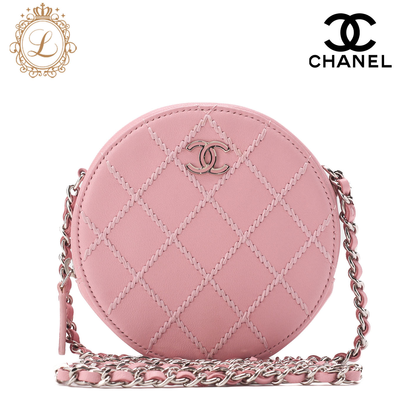 CHANEL Mini Matlasse Cocomark Ultra Stitch Chain Shoulder Lambskin Pink (Silver Fittings) High Brand [Used] [Free Shipping] Used Used - Very Good