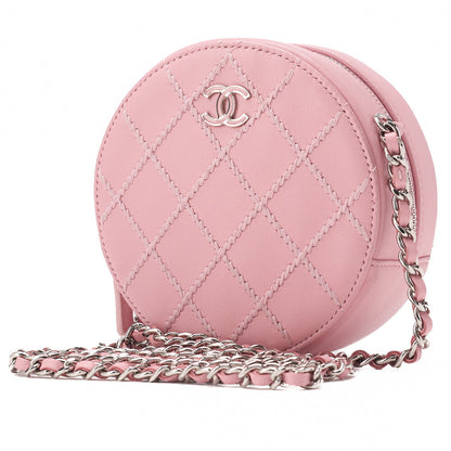 CHANEL Mini Matlasse Cocomark Ultra Stitch Chain Shoulder Lambskin Pink (Silver Fittings) High Brand [Used] [Free Shipping] Used Used - Very Good