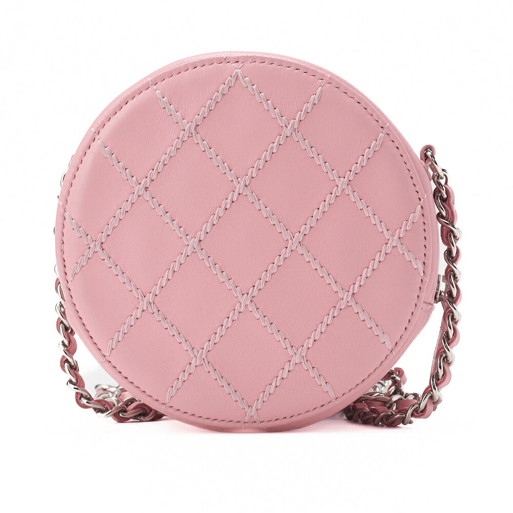 CHANEL Mini Matlasse Cocomark Ultra Stitch Chain Shoulder Lambskin Pink (Silver Fittings) High Brand [Used] [Free Shipping] Used Used - Very Good