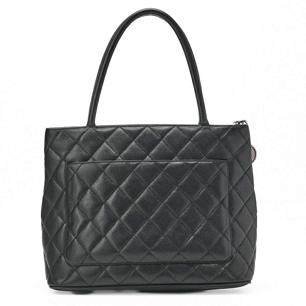 CHANEL Matlasse Reprint Tote Caviar Skin Black (Silver Fittings) Women's Bag Tote Bag High Brand [Used] [Free Shipping]