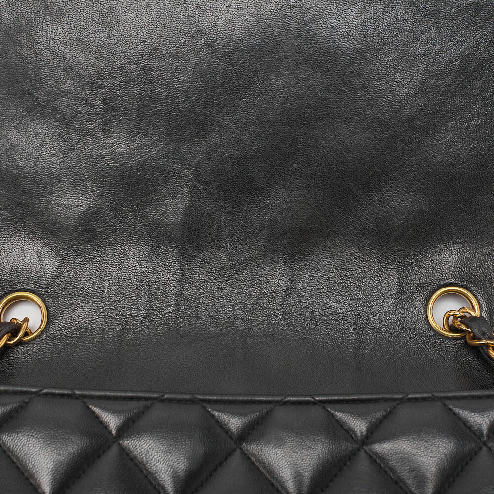 CHANEL Chain Shoulder Mattrasse Lambskin Diana Flap Black Gold Fittings Women's Bag Brand [Used] [Free Shipping]