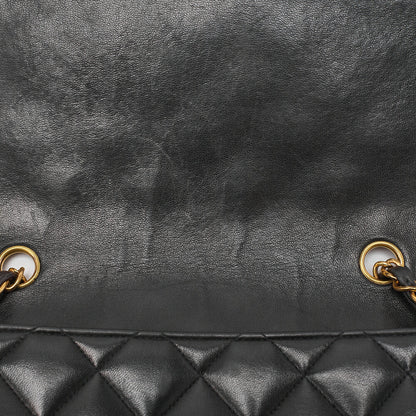 CHANEL Chain Shoulder Mattrasse Lambskin Diana Flap Black Gold Fittings Women's Bag Brand [Used] [Free Shipping]