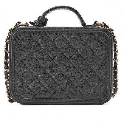 CHANEL Shoulder Bag Cocomark CC Filigree 2-Way Handbag Caviar Skin Black Gold Fittings Women's Bag Brand [Used] [Free Shipping]