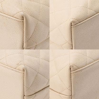 CHANEL Matlasse Upper Coco Mark Shoulder Bag Caviar Skin Beige (Gold Fittings) Women's [Used] [Free Shipping] Used Used - Good