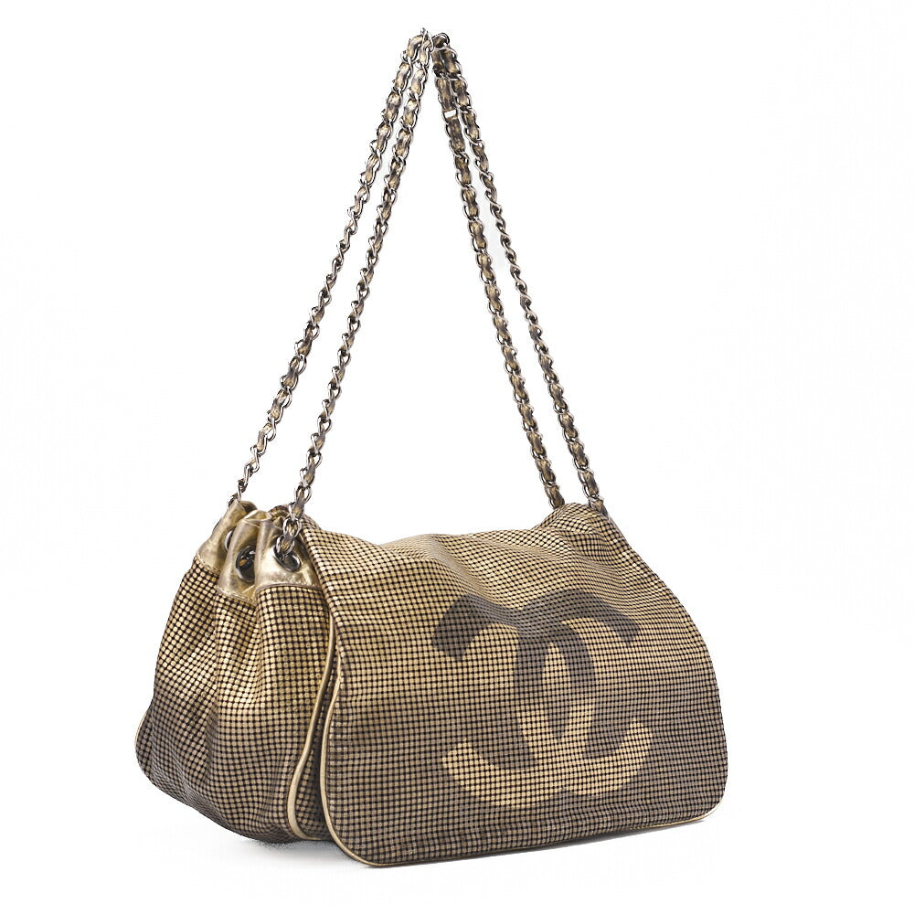 CHANEL Shoulder Bag Coco Mark Full Flap Leather Gold (Silver Fittings) Women's Bag [Used] [Free Shipping]