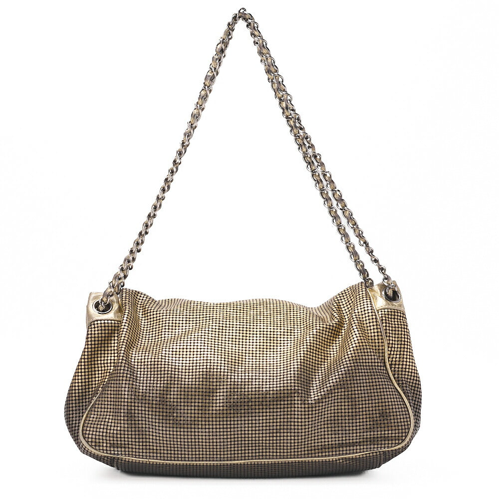 CHANEL Shoulder Bag Coco Mark Full Flap Leather Gold (Silver Fittings) Women's Bag [Used] [Free Shipping]