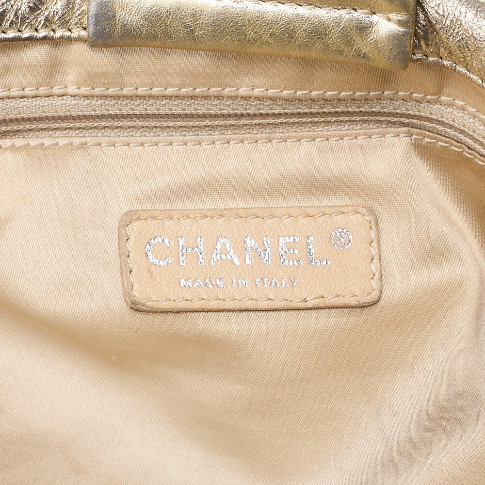 CHANEL Shoulder Bag Coco Mark Full Flap Leather Gold (Silver Fittings) Women's Bag [Used] [Free Shipping]