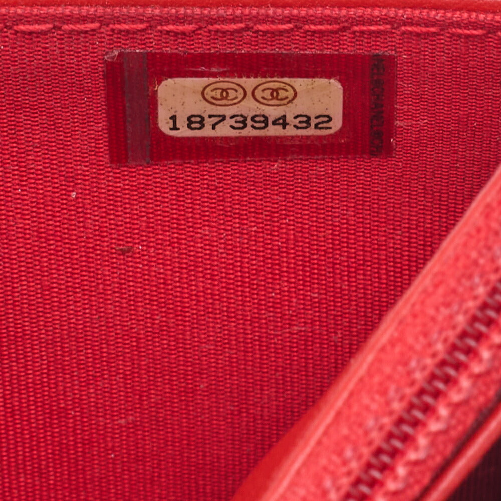 CHANEL Chain Shoulder Bag Matlasse Cocomark Chain Wallet Red Silver Hardware Brand [Used] [Free Shipping]