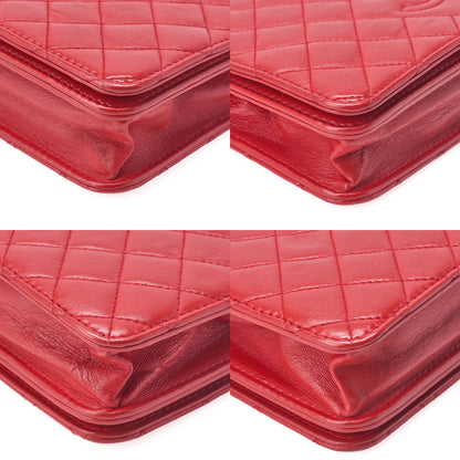 CHANEL Chain Shoulder Bag Matlasse Cocomark Chain Wallet Red Silver Hardware Brand [Used] [Free Shipping]
