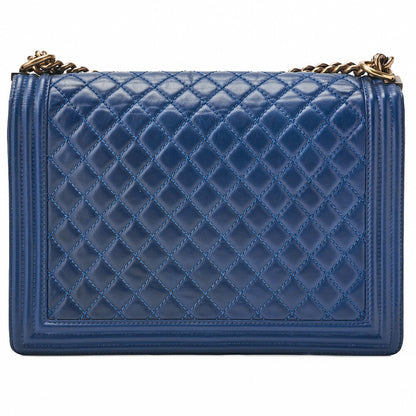 CHANEL Boy Chanel Matlasse Chain Shoulder Vintage Calf Large Size Gold Fittings Women's Bag High Brand [Used] [Free Shipping]