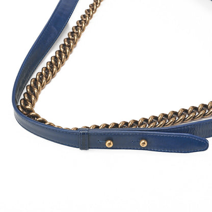 CHANEL Boy Chanel Matlasse Chain Shoulder Vintage Calf Large Size Gold Fittings Women's Bag High Brand [Used] [Free Shipping]