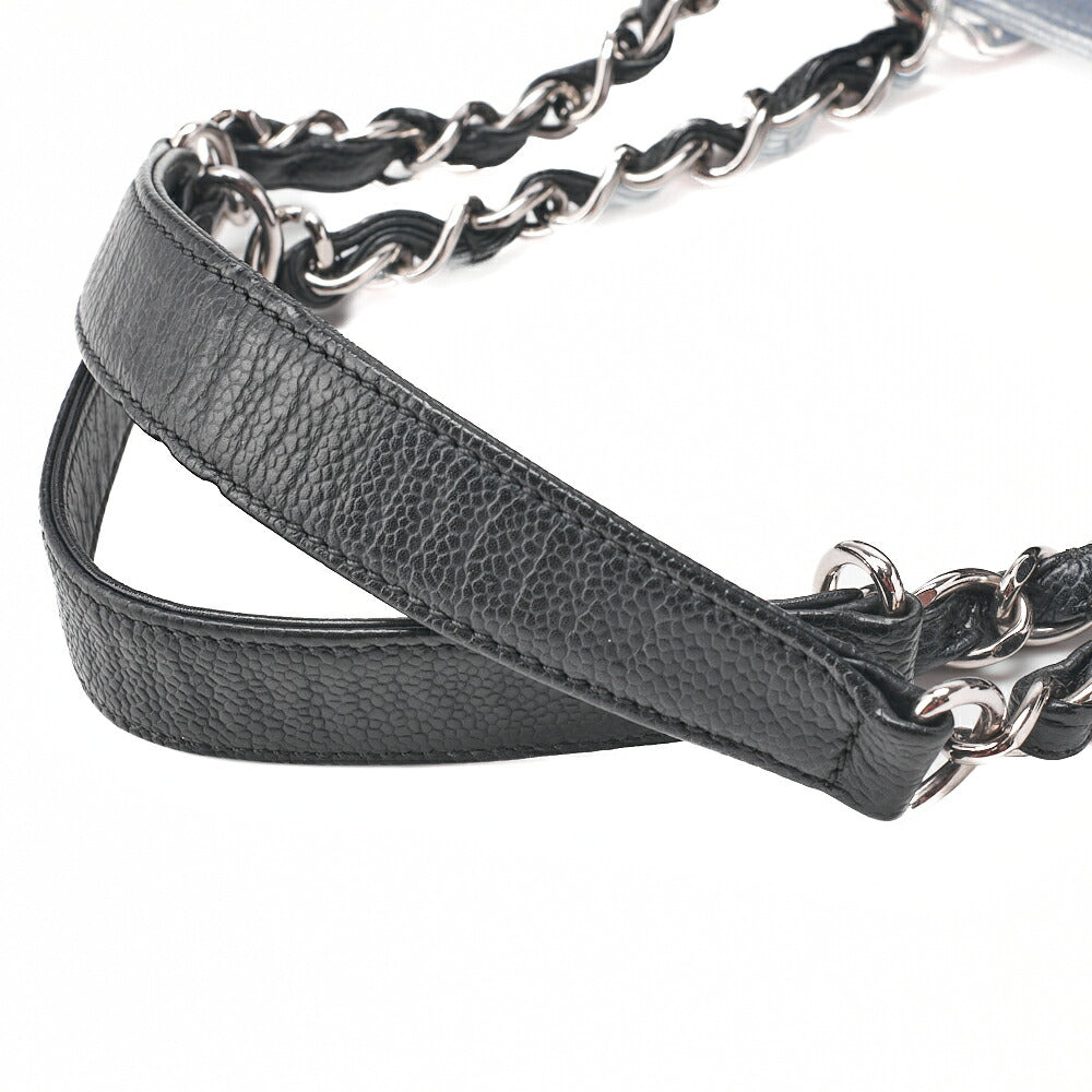 CHANEL Shoulder Bag Matlasse GST Chain Tote Caviskin Black Silver Fittings Women's Bag Brand [Used] [Free Shipping]