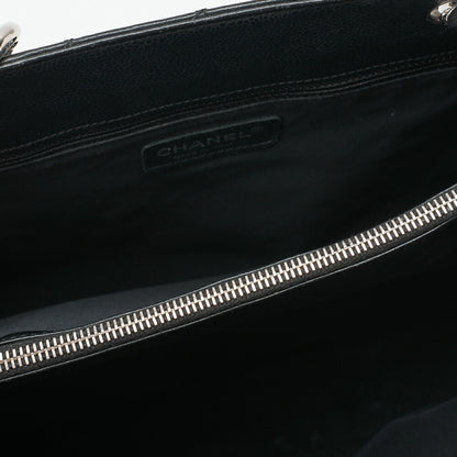 CHANEL Shoulder Bag Matlasse GST Chain Tote Caviskin Black Silver Fittings Women's Bag Brand [Used] [Free Shipping]