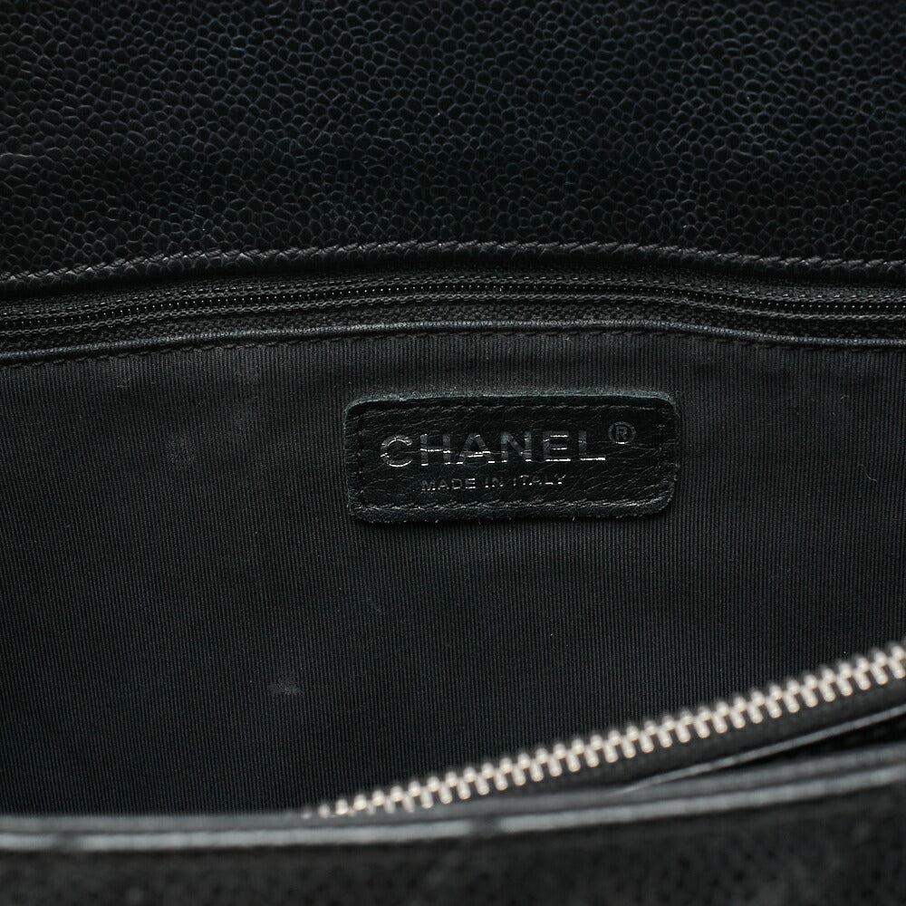 CHANEL Shoulder Bag Matlasse GST Chain Tote Caviskin Black Silver Fittings Women's Bag Brand [Used] [Free Shipping]