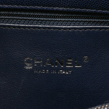 CHANEL Shoulder Bag Matlasse Coco Handle 2-Way Handbag Caviar Skin �~ Lizard Navy�~ Bordeaux Silver Fittings Women's Bag Brand [Used] [Free Shipping]