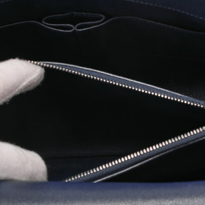 CHANEL Shoulder Bag Matlasse Coco Handle 2-Way Handbag Caviar Skin �~ Lizard Navy�~ Bordeaux Silver Fittings Women's Bag Brand [Used] [Free Shipping]