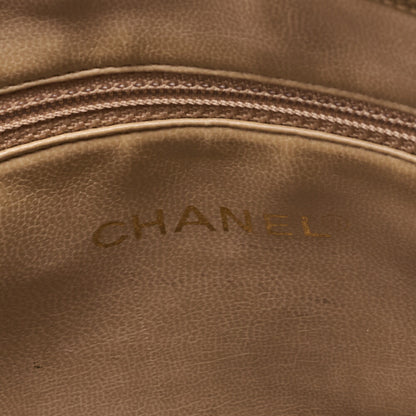 CHANEL Chain Shoulder Bag Tote Bag Outside Flap Caviar Skin Beige (Gold Fittings) Women's High Brand [Used] [Free Shipping]