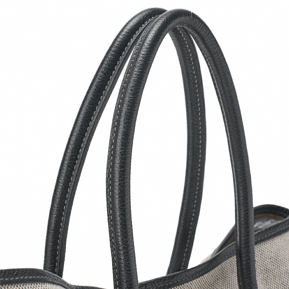 HERMES Garden Party PM Tote Bag to Negonda �~ Canvas Grey (Silver Fittings) Women's [Used] [Free Shipping]