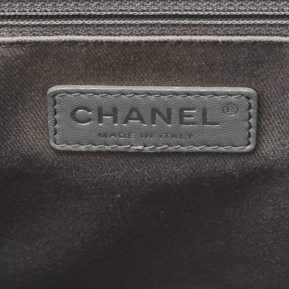 CHANEL Boy Chanel Matlasse Chain Shoulder Lambskin Large Size Silver Fittings Women's Bag High Brand [Used] [Free Shipping]