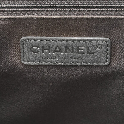 CHANEL Boy Chanel Matlasse Chain Shoulder Lambskin Large Size Silver Fittings Women's Bag High Brand [Used] [Free Shipping]
