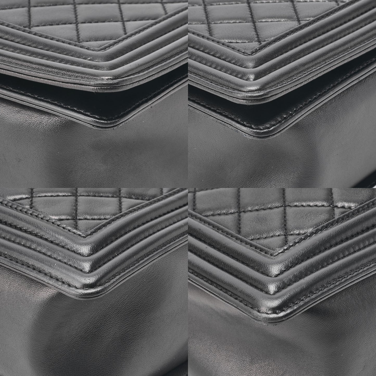 CHANEL Boy Chanel Matlasse Chain Shoulder Lambskin Large Size Silver Fittings Women's Bag High Brand [Used] [Free Shipping]
