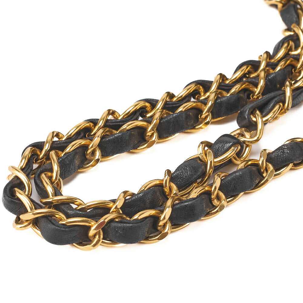 CHANEL Matlasse Push Lock Chain Shoulder Lambskin Black (Gold Fittings) Women's Bag Shoulder Bag Women's [Used] [Free Shipping] Used Used - Good