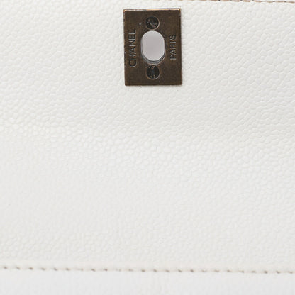 CHANEL Handbag Mini Kelly Shape Caviar Skin White (Gold Fittings) Women's Bag Women's [Used] [Free Shipping]