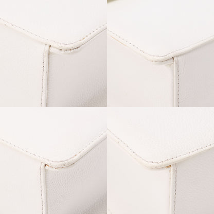 CHANEL Handbag Mini Kelly Shape Caviar Skin White (Gold Fittings) Women's Bag Women's [Used] [Free Shipping]