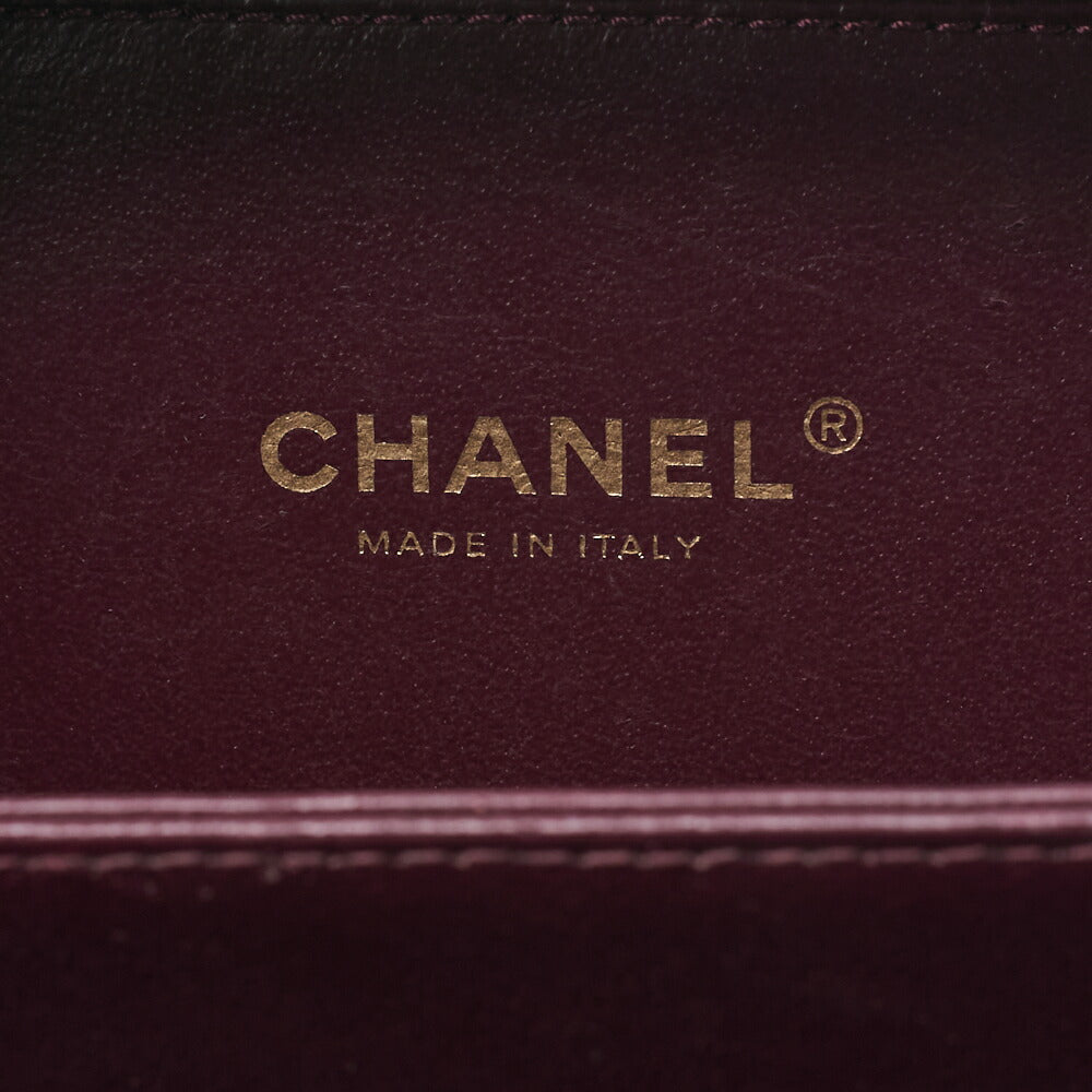 CHANEL Chain Shoulder Bag Cocomark CC Filigree Mini Caviar Skin Purple Gold Fittings Women's Bag Brand [Used] [Free Shipping]