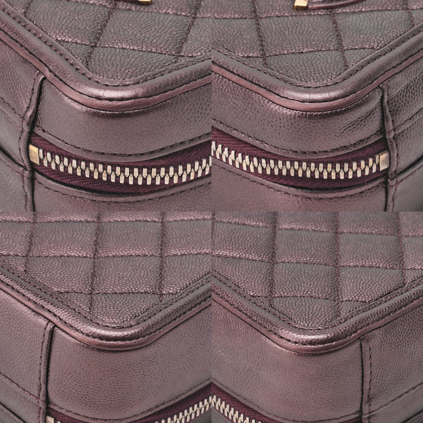 CHANEL Chain Shoulder Bag Cocomark CC Filigree Mini Caviar Skin Purple Gold Fittings Women's Bag Brand [Used] [Free Shipping]