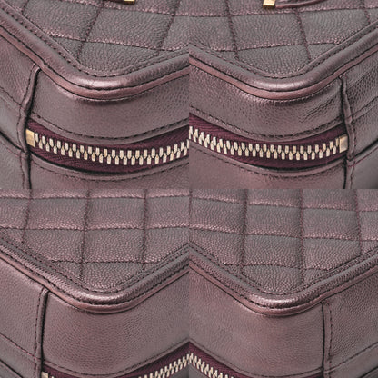 CHANEL Chain Shoulder Bag Cocomark CC Filigree Mini Caviar Skin Purple Gold Fittings Women's Bag Brand [Used] [Free Shipping]
