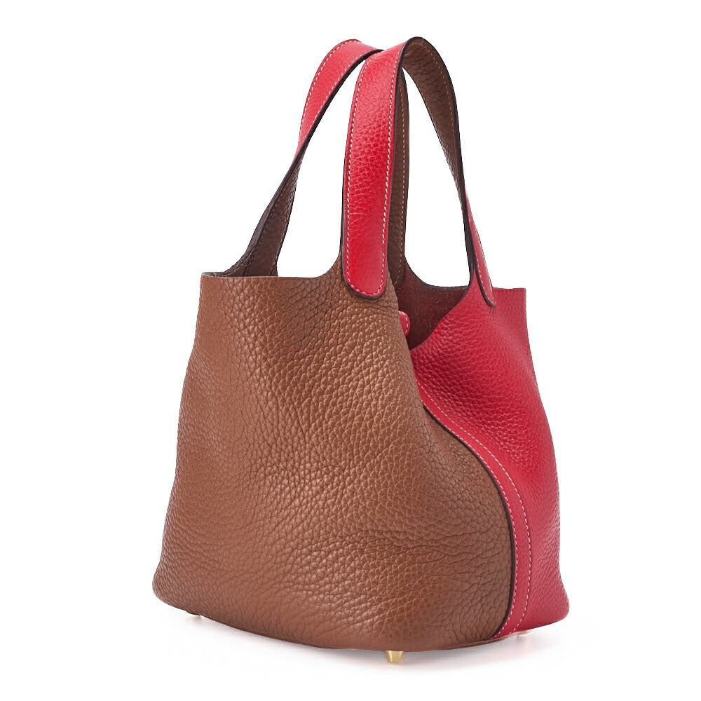 HERMES Picotan Lock PM Handbag Tryon Clemence Gold �~ Rose Jaipur Handbag Women's Bag [Used] [Free Shipping]