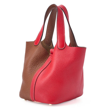 HERMES Picotan Lock PM Handbag Tryon Clemence Gold �~ Rose Jaipur Handbag Women's Bag [Used] [Free Shipping]