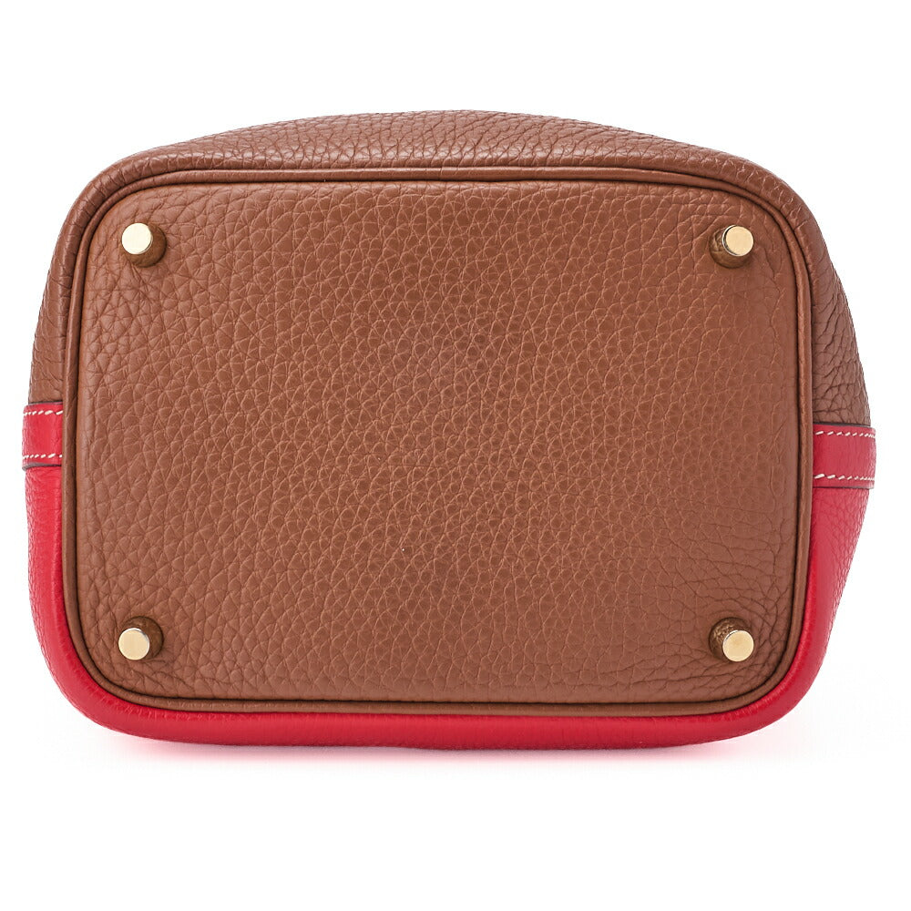 HERMES Picotan Lock PM Handbag Tryon Clemence Gold �~ Rose Jaipur Handbag Women's Bag [Used] [Free Shipping]