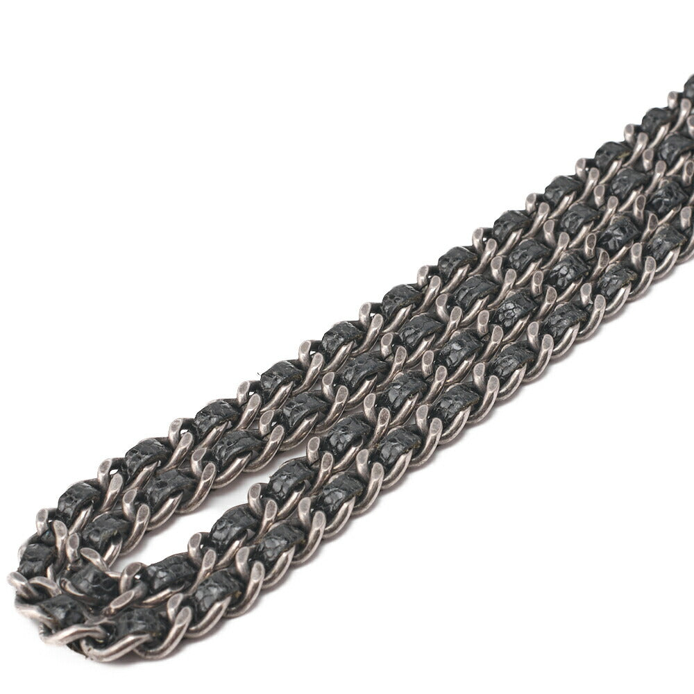 CHANEL Chain Shoulder Bag Matlasse Wrinkled Design Single Flap Turnlock Caviar Skin Black (Silver Fittings) Women's [Used] [Free Shipping]