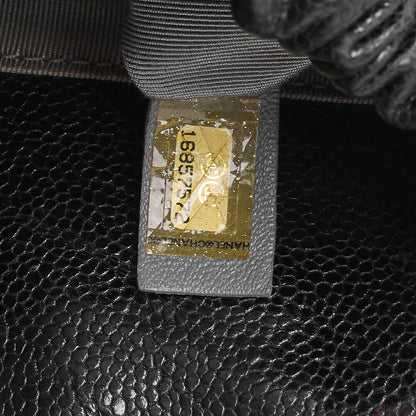 CHANEL Chain Shoulder Bag Matlasse Wrinkled Design Single Flap Turnlock Caviar Skin Black (Silver Fittings) Women's [Used] [Free Shipping]