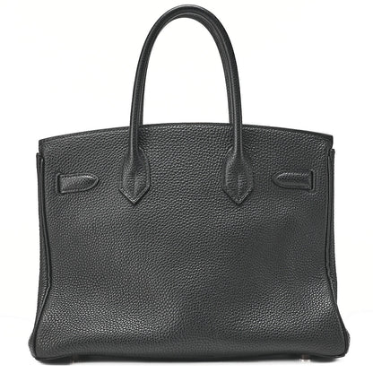 HERMES Birkin 30 Tote Bag Togo Black Silver-Tone Hardware, Pre-Owned