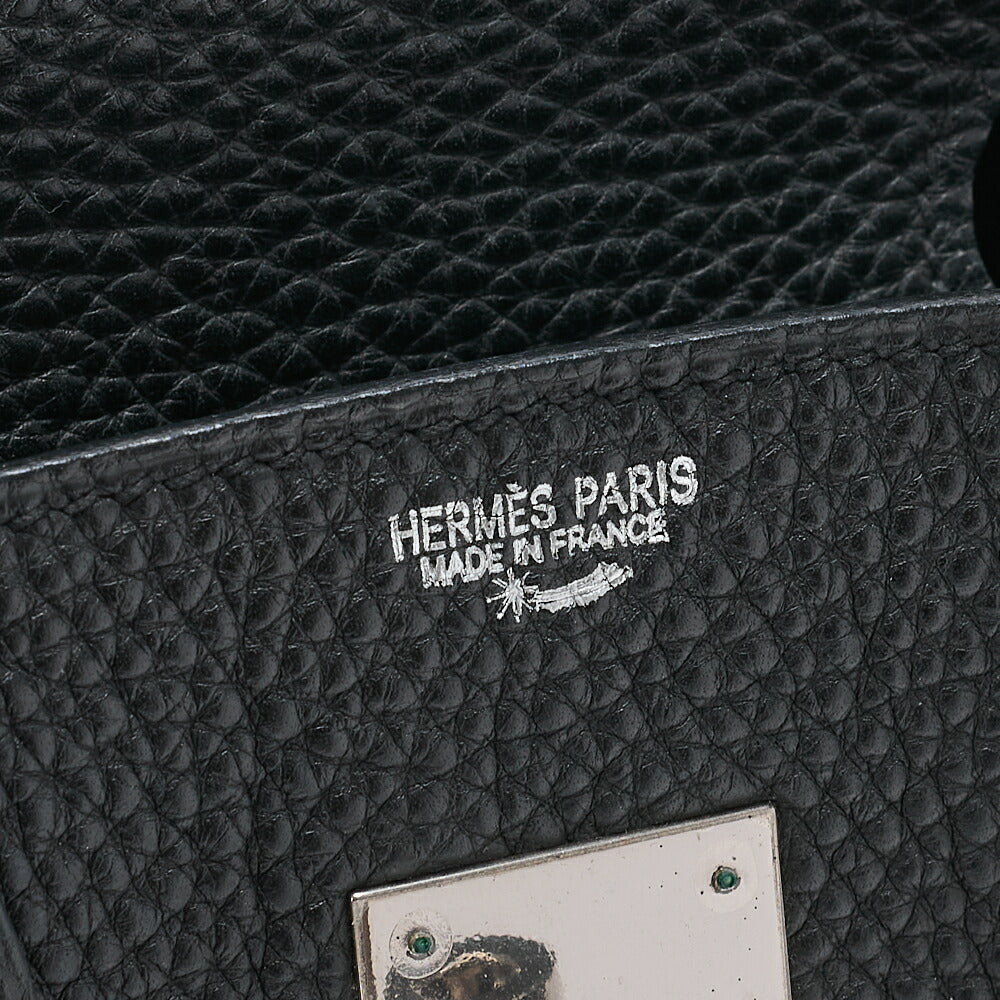 HERMES Birkin 30 Tote Bag Togo Black Silver-Tone Hardware, Pre-Owned