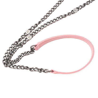 CHANEL Chain Shoulder Big Coco Push Lock Lambskin x Plastic Pink Silver-Tone Hardware, Pre-Owned