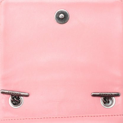 CHANEL Chain Shoulder Big Coco Push Lock Lambskin x Plastic Pink Silver-Tone Hardware, Pre-Owned