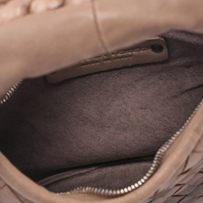BOTTEGA VENETA Handbag Intrecciato Lambskin Mini Brown Women's Bag
