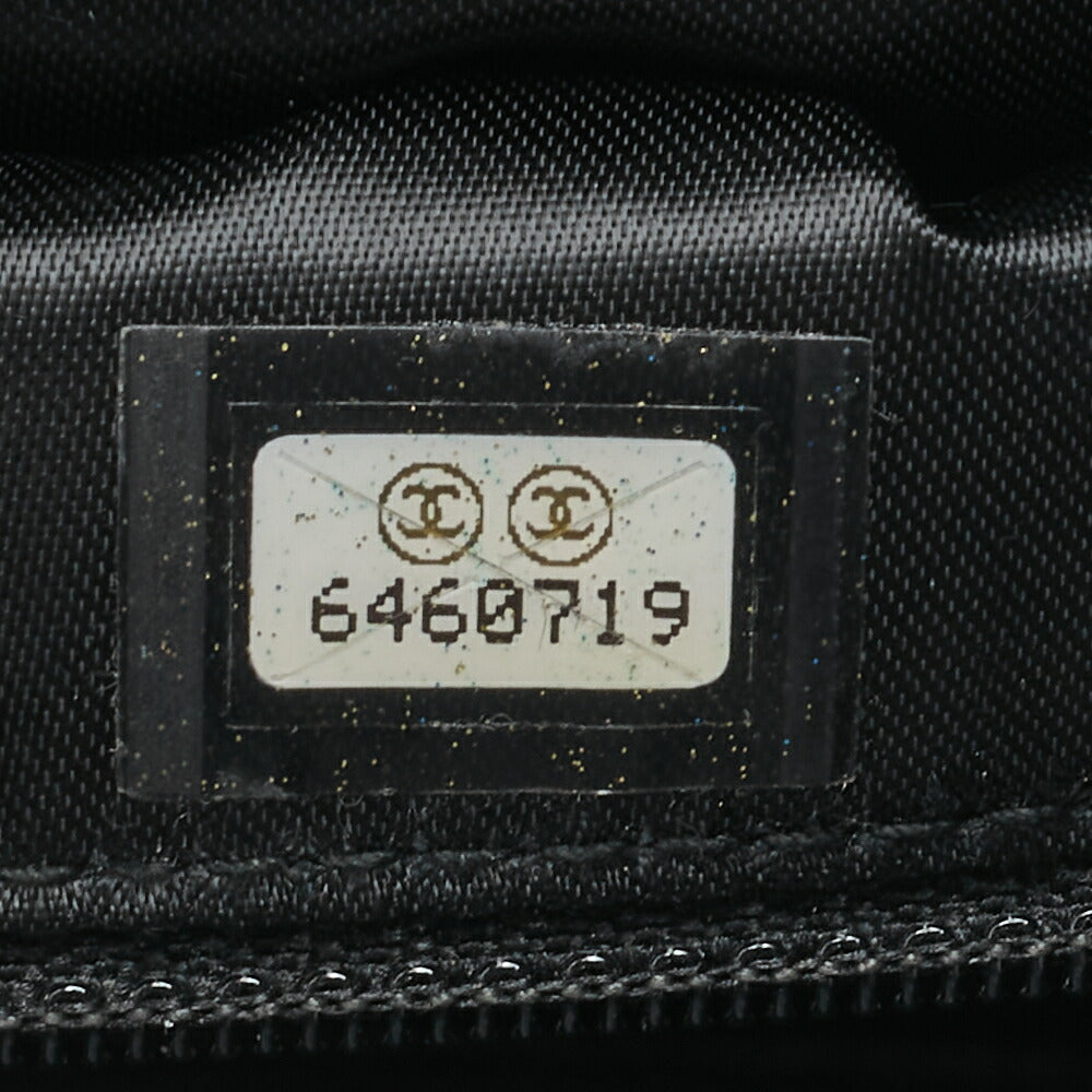 CHANEL Shoulder Bag  Matelassé Caviar Skin Black Coco Mark Turnlock Bicolore Gold-Tone Hardware, Pre-Owned