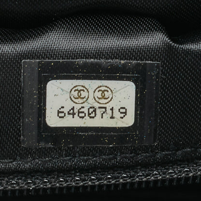 CHANEL Shoulder Bag  Matelassé Caviar Skin Black Coco Mark Turnlock Bicolore Gold-Tone Hardware, Pre-Owned