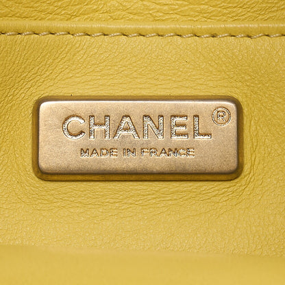 CHANEL Matelassé Drawstring Chain Shoulder Lambskin ｘ Python Silver-Tone Hardware, Pre-Owned