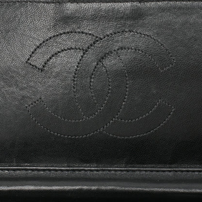 CHANEL Matelassé Push Lock Turnlock Chain Shoulder Lambskin Black Gold-Tone Hardware, Pre-Owned