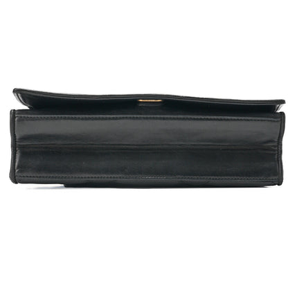 CHANEL Chain Shoulder Bag Lambskin Black Coco Mark Flap Push Lock Silver-Tone Hardware, Pre-Owned]